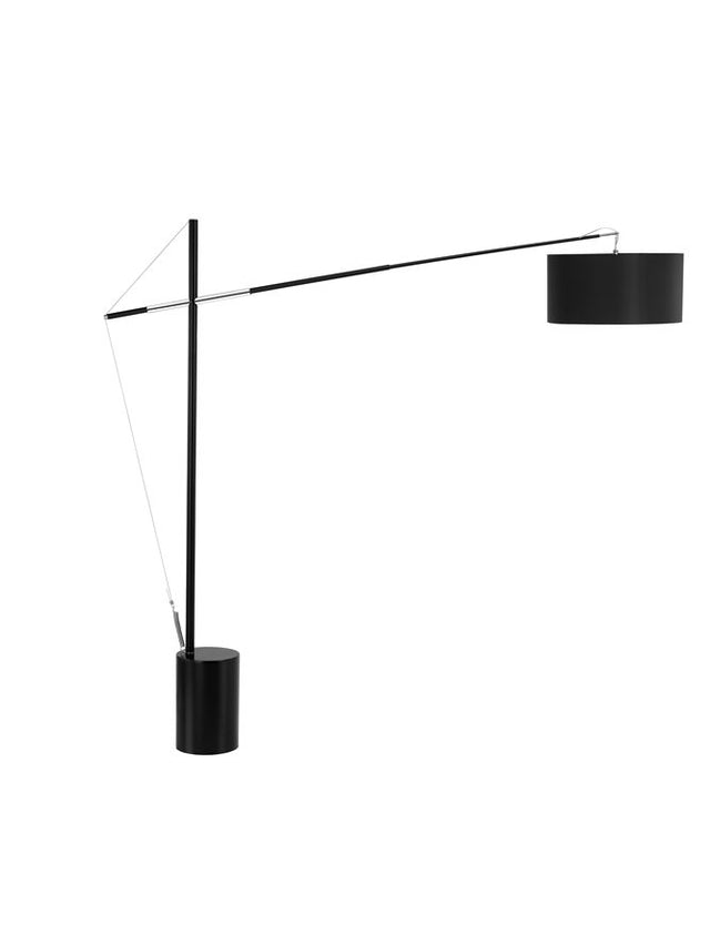 TRACCIA Iron & Plastic Black Fabric Shade Adjustable LED E27 1x12 W IP20 Bulb Excluded L: 195 W: 40 H: 165