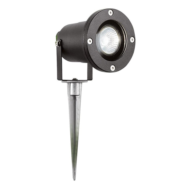 OUTDOOR & PORCH (GU10 LED) - DIRECTIONAL SPIKE LIGHT RUST BROWNWITH EU PLUG