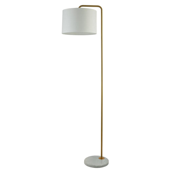 GALLOW GOLD FLOOR LAMP WITH WHITE MARBLE BASE