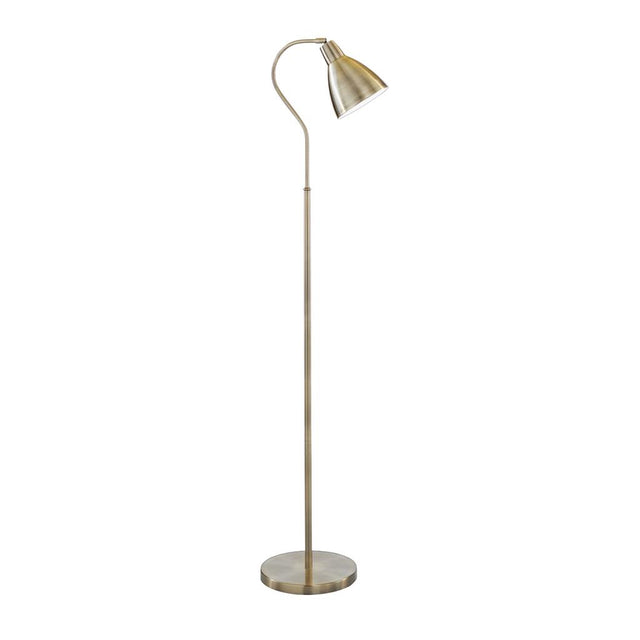 ADJUSTABLE FLOOR LAMP  - ANTIQUE BRASS  1xE27