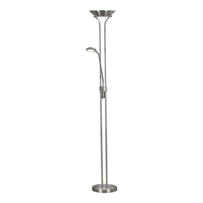 LED MOTHER & CHILD FLOOR LAMP - SATIN SILVER
