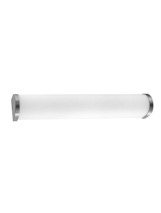 POLO Opal Glass & Satin Nickel LED E14 2x5 Watt 230 Volt IP44 Bulb Excluded L: 33 W: 4 H: 8 cm