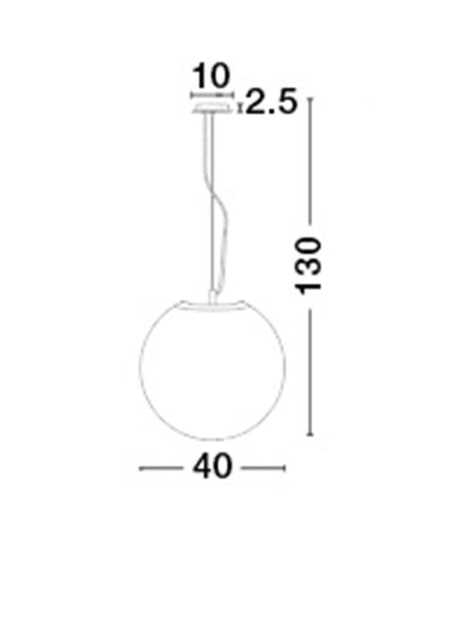 NEVOSO Opal Glass & Chrome Metal LED E27 1x12 Watt 230 Volt IP20 Bulb Excluded D: 40 H: 130 cm