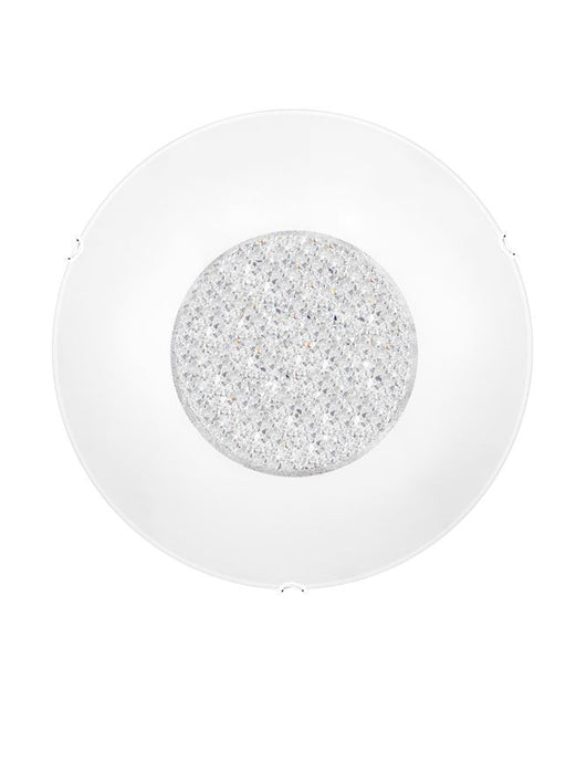 ERA Ceiling Light White Glass & Crystal Chrome Metal LED E27 4x12W D:50 H:12cm