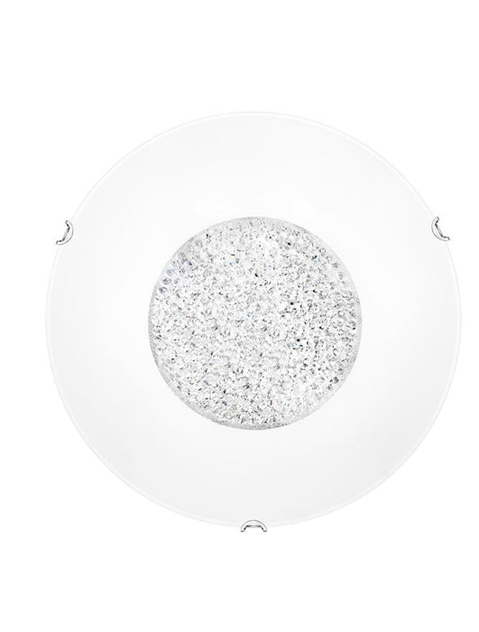 ERA Ceiling Light White Glass & Crystal Chrome Metal LED E27 3x12W D:40 H:9cm