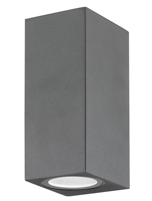 NERO Dark Gray Aluminium & Glass Diffuser GU10 2x35 Watt L: 6.7 W: 8 H: 15 cm IP54