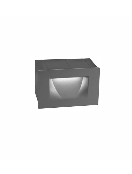 KRYPTON Dark Gray Alum. LED 3 Watt 270Lm 3000K L:11 W:6 H:7cm Cut Out:10.2x6.5 cm IP54