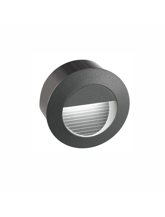 KRYPTON Dark Gray Alum. LED 3 Watt 270Lm 3000K D:8 W:5.5cm Cut Out:D:7.7xW:5.3cm IP54
