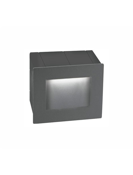 KRYPTON Dark Gray Alum. LED 3 Watt 270Lm 3000K L:8W:7H:8cm Cut Out:L:6.4xW:6.7 cm IP54