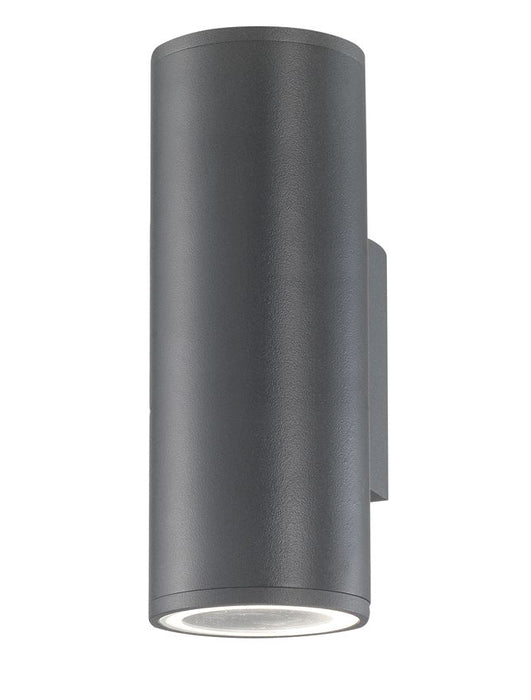 NODUS Dark Gray Aluminium & Glass Diffuser GU10 2x35 Watt D: 6.5 W: 10.4 H: 18 cm IP54