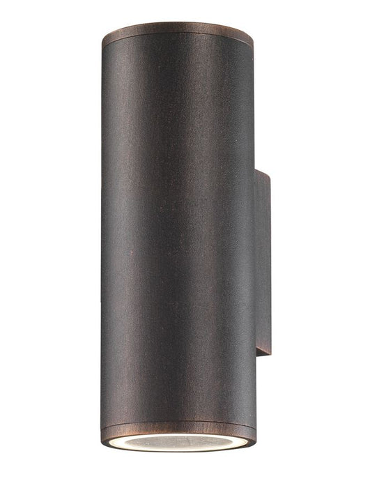 NODUS Antique Brown Alum. & Glass Diffuser GU10 2x35 Watt D: 6.5 W: 10.4 H: 18 cm IP54