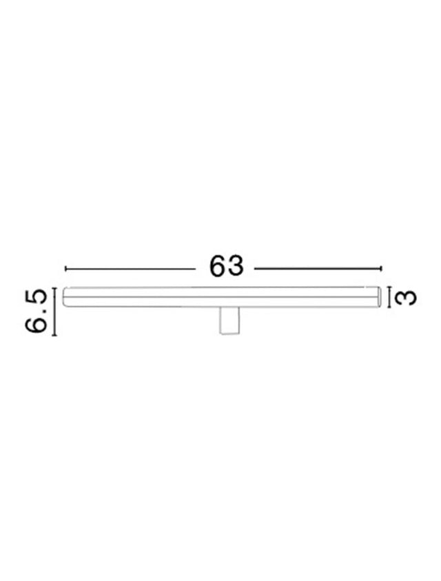 VANESE Chrome Aluminium & Acrylic LED 18W 1922Lm 3000K IP44 L: 63 W1: 3 W2: 6.5 H: 6.5 cm