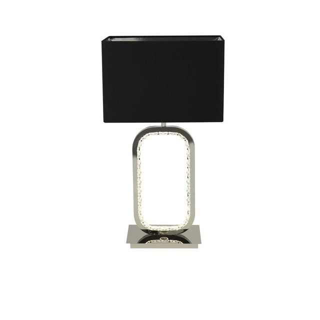 AURA CHROME TABLE LAMP WITH 1 x E27 HOLDER AND LED BASE WITH CRYSTAL GLASS DETAIL