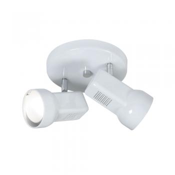 R80 TWIN CEILING PLATE WHITE