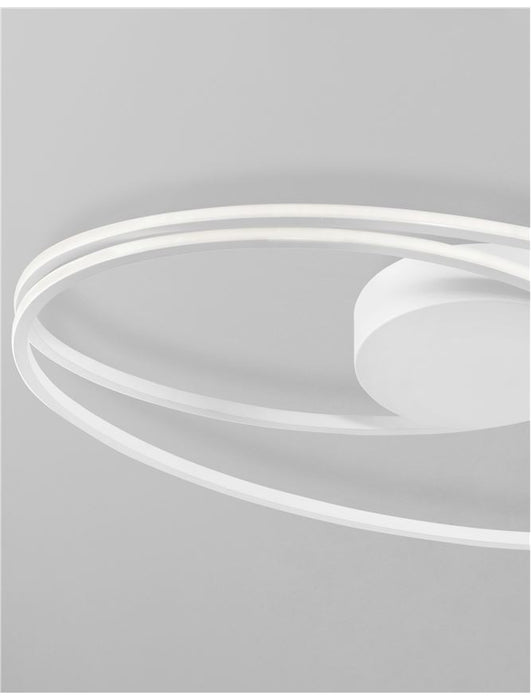 VIAREGGIO White Aluminium & Acrylic LED 28 Watt 230 Volt 1950Lm 3000K IP20 L: 60 W: 35 H: 15 cm