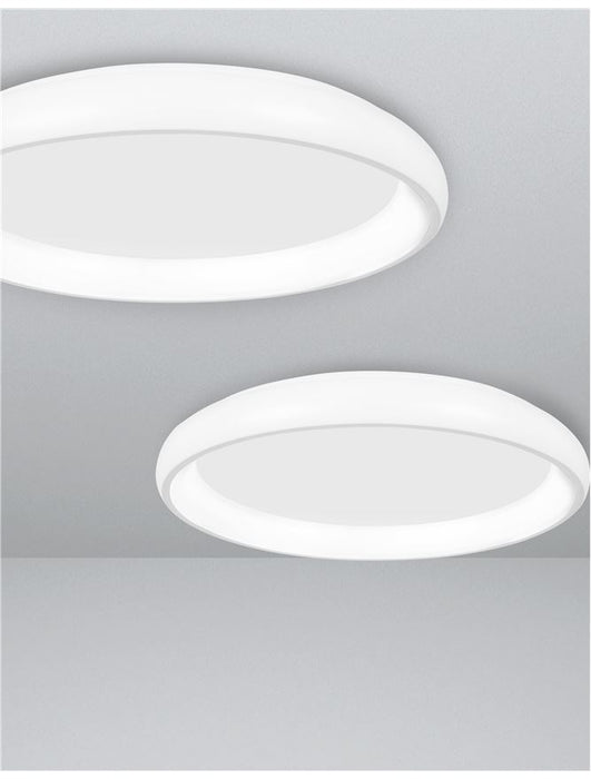 ALBI White Aluminium & Acrylic LED 50 Watt 230 Volt 2750Lm 3000K IP20 D: 61 H: 8.5 cm