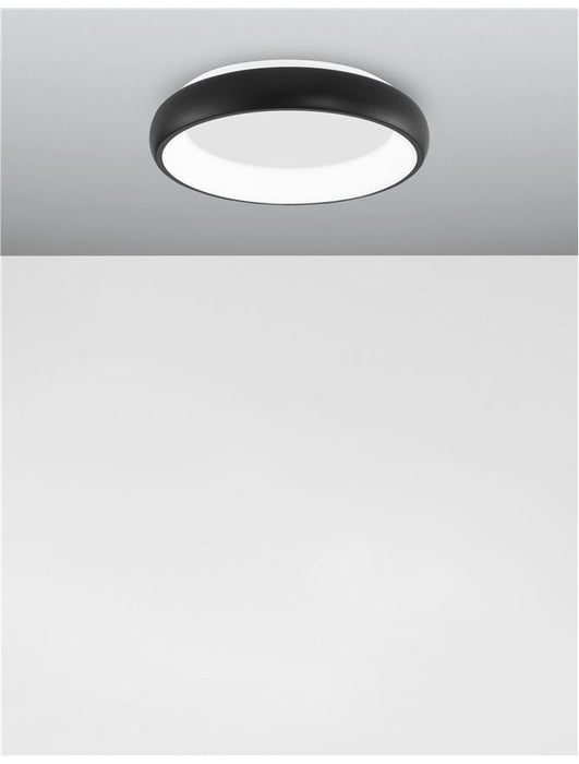 ALBI Sandy Black Aluminium & Acrylic LED 32 Watt 230 Volt 1950Lm 3000K IP20 D: 41 H: 8.5 cm