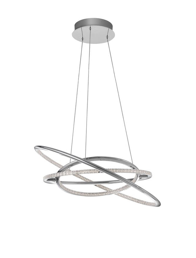 LIVORNO Chrome Aluminium & Acrylic Adjustable LED 55 Watt 230 Volt 3900Lm 3000K IP20 D: 60 H: 120 cm