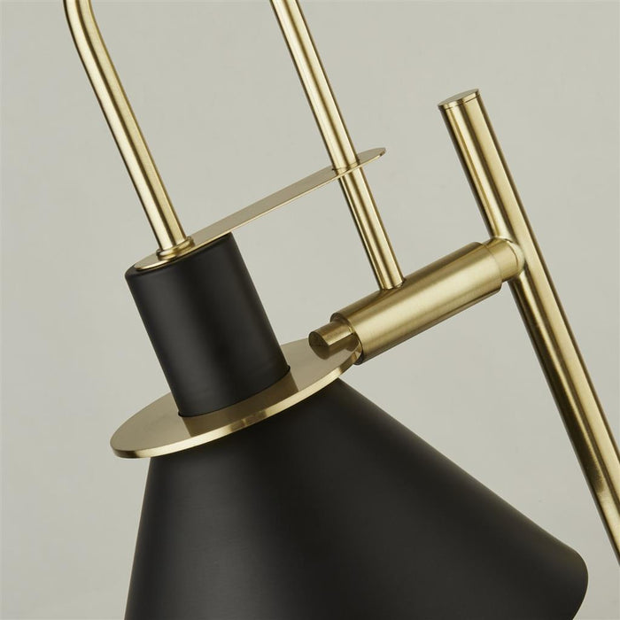 TROMBONE 1LT TABLE LAMP - BLACK/BRASS