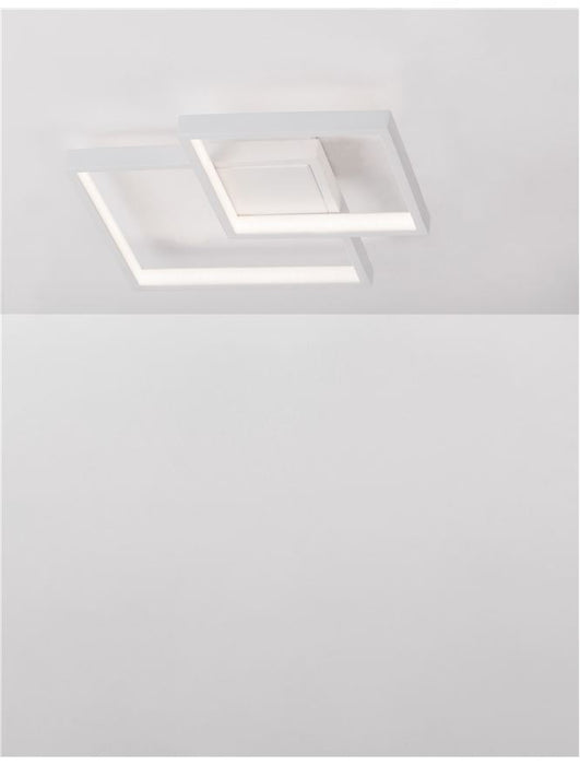BILBAO White Aluminium & Acrylic LED 25 Watt 230 Volt 1600Lm 3000K IP20 L: 46 W: 46 H: 6.5 cm