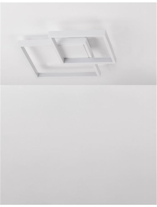 BILBAO White Aluminium & Acrylic LED 25 Watt 230 Volt 1600Lm 3000K IP20 L: 46 W: 46 H: 6.5 cm