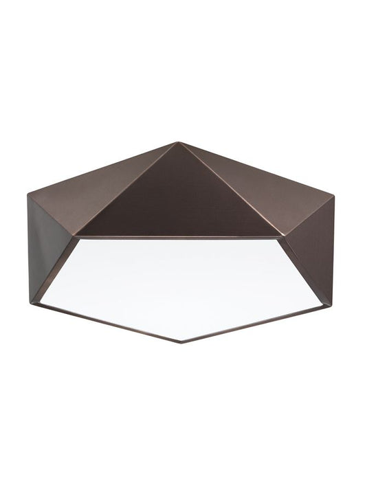 DARIUS Ceiling lamp Metal & Acrylic Diffuser Brown Outside & Matt White Inside LED E27 4x12 Watt L:40 H:10cm