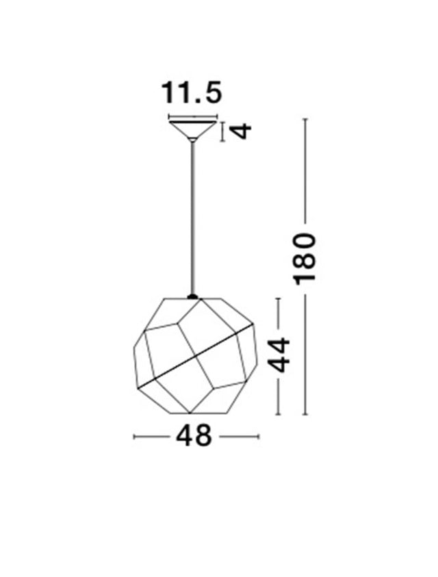 FOGGIA Gold Steinless Steel Black Fabric Wire LED E27 1x12 Watt IP20 Bulb Excluded D: 48 H1: 44 H2: 180 cm