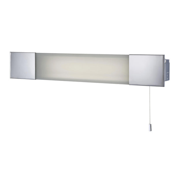 Over Mirror Light and Shaver Socket Chrome with Frosted Glass