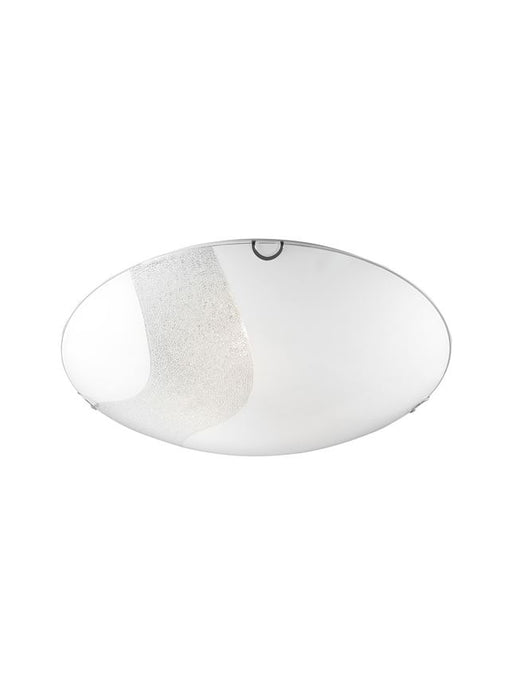 QUALE Ceiling lamp White Glass & Crystal LED E27 2x12 Watt D:30 H:8cm