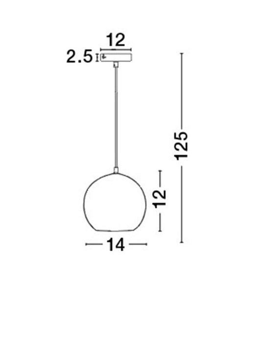 ADELINA Smoke Glass Black Metal LED E27 1x12 Watt 230 Volt IP20 Bulb Excluded D: 14 H1: 12 H2: 125 cm