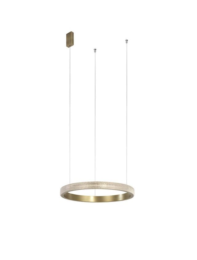 ORLANDO Antique Brass Aluminium & Acrylic LED 23 Watt 1265Lm 3000K IP20 D: 65 H1: 4 H2: 180 cm