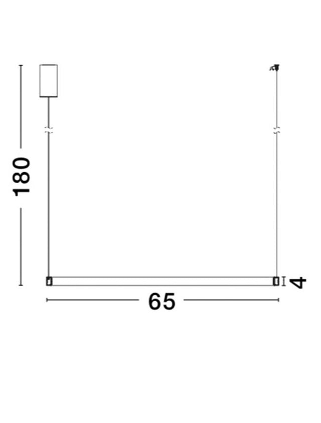 ORLANDO Antique Brass Aluminium & Acrylic LED 23 Watt 1265Lm 3000K IP20 D: 65 H1: 4 H2: 180 cm