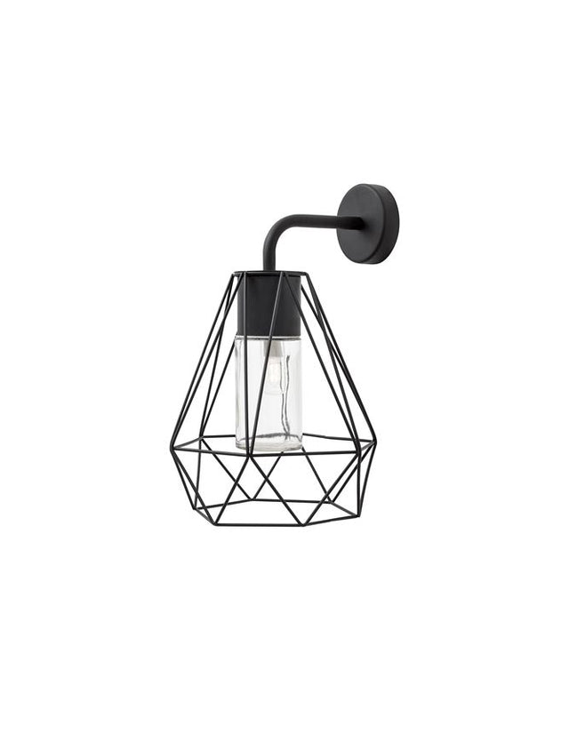 ISIDORA Black Aluminium Clear Glass E27 1x18 Watt 220-240 Volt D: 25 W: 27 H: 40 cm IP54