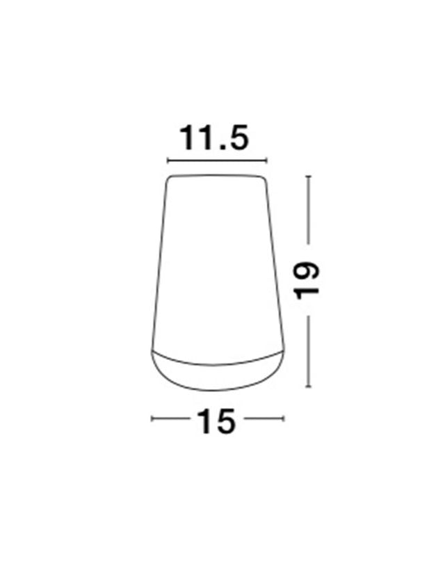 MARCO White Metal Natural Wood LED E27 1x12 Watt 230 Volt IP20 Bulb Excluded D: 15 H: 19 cm