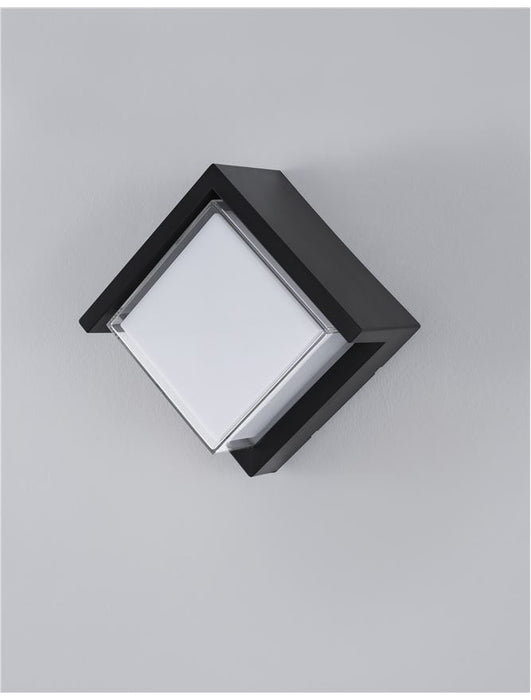 MAX Dark Gray ABS & Clear & White Acrylic LED 12 Watt 630Lm 3000K 200-240 Volt Beam Angle 120° IP65 L: 16 W: 10 H: 16 cm