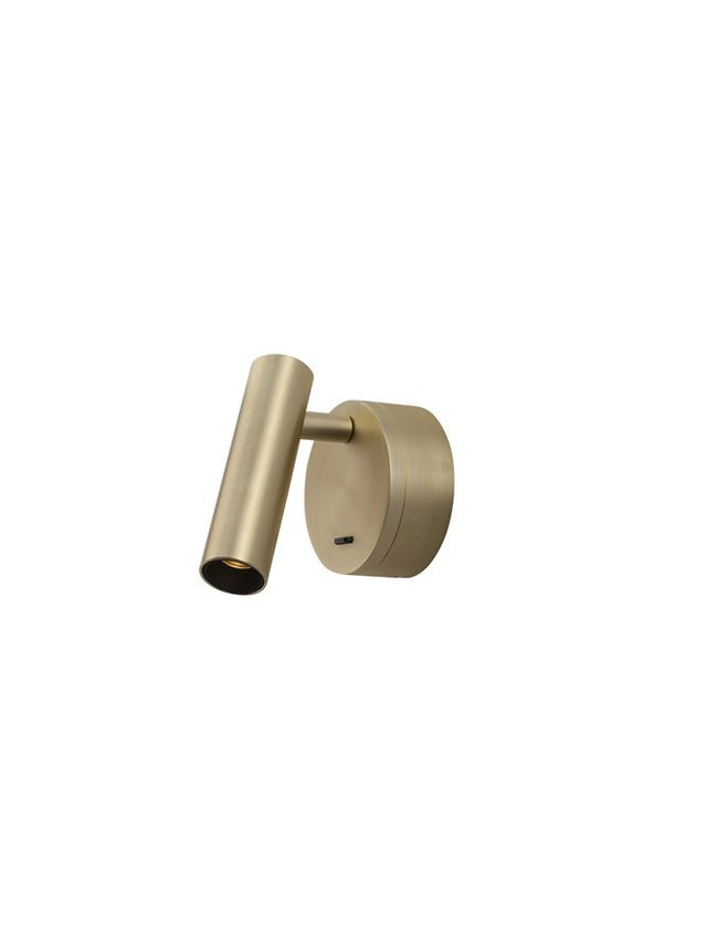 CLIP Satin Brass Aluminium 
LED Philips 3 Watt 
Switch On/Off
190Lm 3000K IP20 
D: 8 W: 3.4 H: 11 cm Rotating & Adjustable