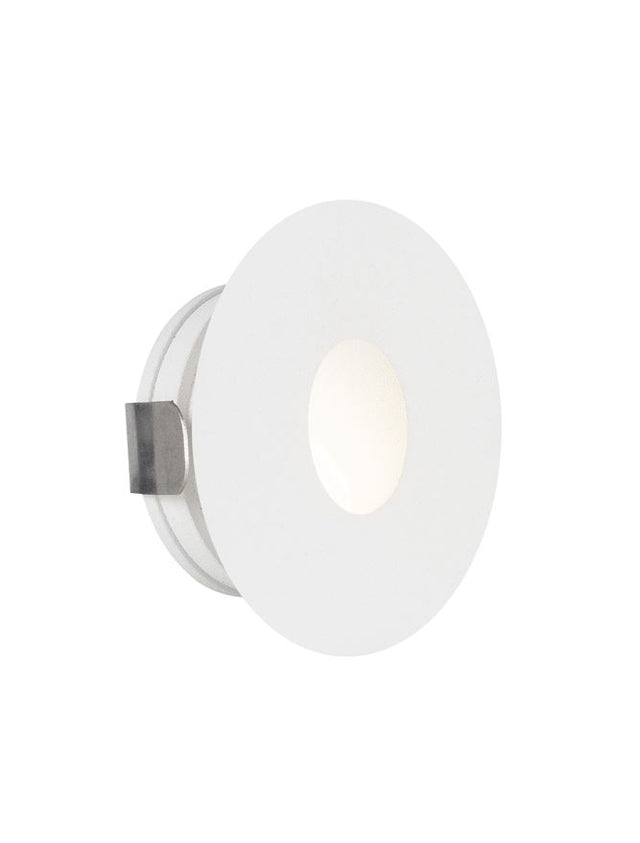PASSAGIO White Aluminium LED 1 Watt 60Lm 3000K 3 Volt 50Hz IP54 D: 3.7 W: 2.2 H: 3.7 cm Cut Out: 3.2 cm Cable Lenght 1.80m Connect it with driver 9020170