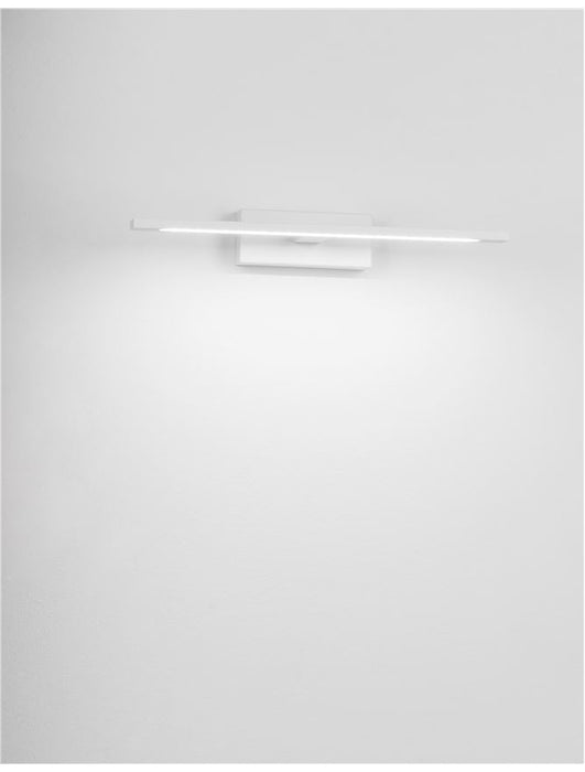 MONDRIAN Sandy White Aluminium & Acrylic LED 12 Watt 220-240 Volt 913Lm 3000K IP44 L: 41.5 W: 14 H: 6 cm