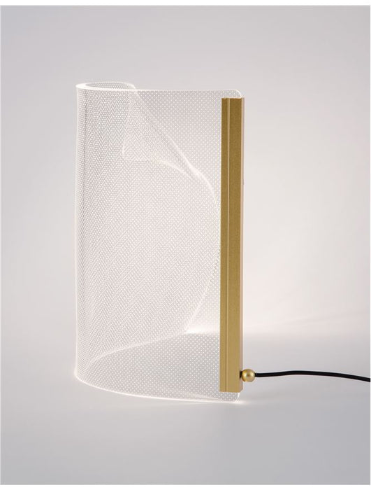 SIDERNO Gold Aluminium & Acrylic LED 1x6 Watt 230 Volt 348Lm 3000K IP20 L: 22 W: 12 H: 20 cm