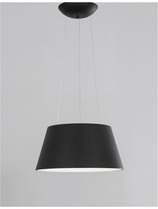 VOLCANO Metal & Acrylic Diffuser Sandy Black Outside Sandy White Inside LED 33 Watt 230 Volt 1680Lm 3000K IP20 D: 45 H1: 22 H2: 120 cm
