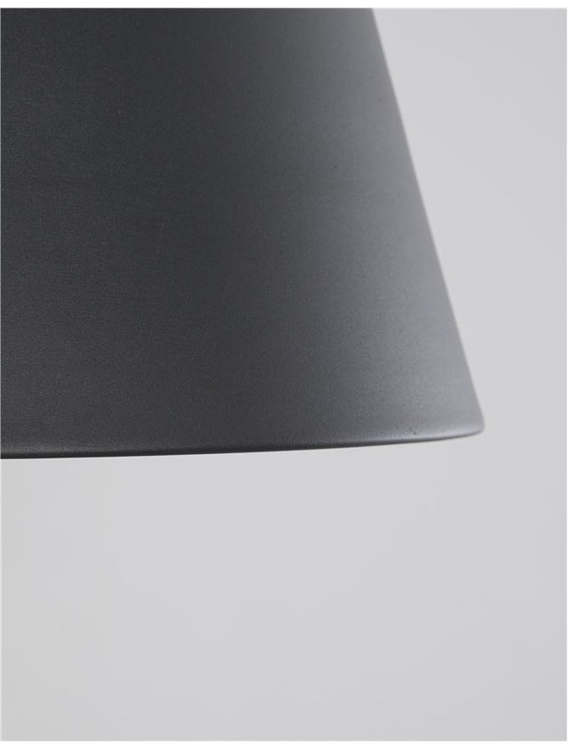 VOLCANO Metal & Acrylic Diffuser Sandy Black Outside Sandy White Inside LED 33 Watt 230 Volt 1680Lm 3000K IP20 D: 45 H1: 22 H2: 120 cm
