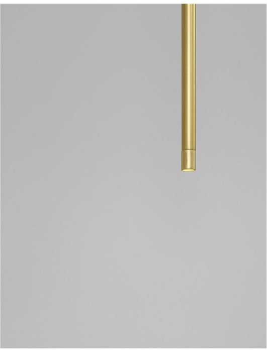 ELETTRA Brass Gold Aluminium LED 5 Watt 230 Volt 350Lm 3000K IP20 D: 1.5 H1: 60 H2: 200 cm