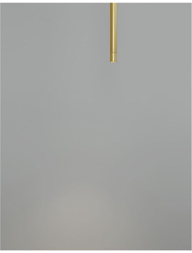 ELETTRA Brass Gold Aluminium LED 5 Watt 230 Volt 350Lm 3000K IP20 D: 1.5 H1: 60 H2: 200 cm