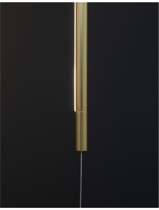 ELETTRA Brass Gold Aluminium LED 20 Watt 230 Volt 1400Lm 3000K IP20 D: 7 H1: 120 H2: 300 cm