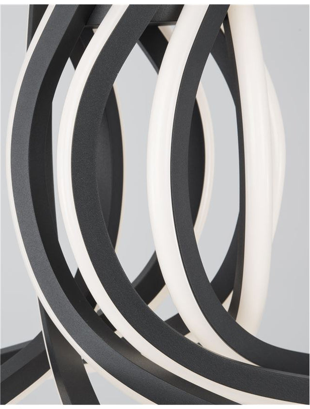 NORINE Sandy Black Aluminium & Acrylic LED 60 Watt 230 Volt 1847Lm 3000K IP20 L: 80 H: 150 cm
