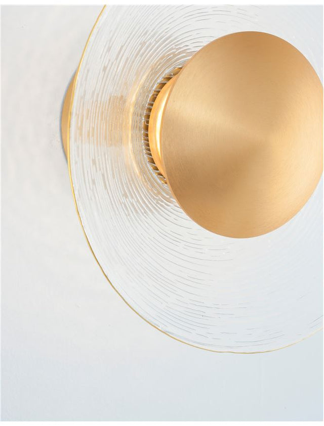 ESIL Clear Glass Brass Gold Aluminium LED 4 Watt 230 Volt 245Lm 3000K IP20 D: 16 W: 16 H: 10.7 cm
