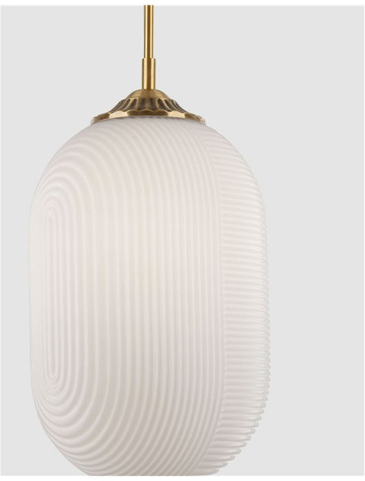 ATHENA Opal Glass Brass Metal LED E27 1x12 Watt 230 Volt IP20 Bulb Excluded D: 22.5 H1: 55.4 H2: 120 cm