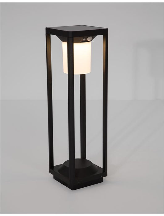 LOVETO Anthracite Die-Casting Aluminium & Acrylic Diffuser LED 1.5 Watt 152Lm 3000K CRI>80 200-240 Volt Beam Angle 125° IP65 Solar / Switch On/Off L: 14.5 W: 14.5 H: 50 cm