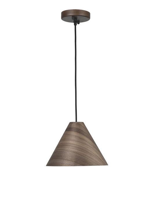 WERA Dark Walnut Wood colour Dark Brown Fabric Cable Solid Wood Canopy LED E27 1x12 Watt 230 Volt IP20 Bulb Excluded D: 25 H1: 17 H2: 130 cm