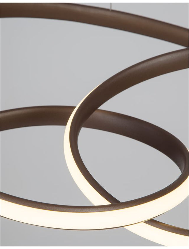 MENTON Sandy Coffee Aluminium & Acrylic LED 43 Watt 230 Volt 3013Lm 3000K IP20 D: 52 H: 120 cm